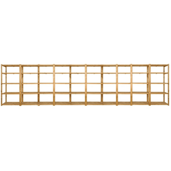 10 Bay DIY Wooden Shelving with 5 levels of Shelves (2.4m High) - Shelf Space Mauritius