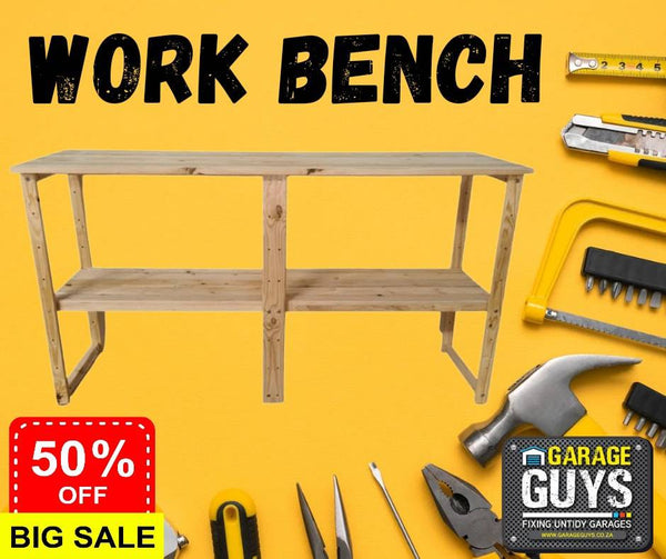 DIY Multi-Purpose Wooden Work Bench 50% Off Special - Shelf Space Mauritius